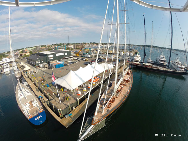 Yachts preparing for the 2014 Newport Bucket Regatta