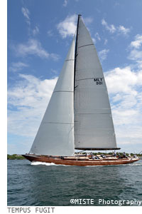 The yacht Tempus Fugit racing in Newport