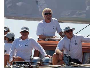 Photo of Richard Branson sailing