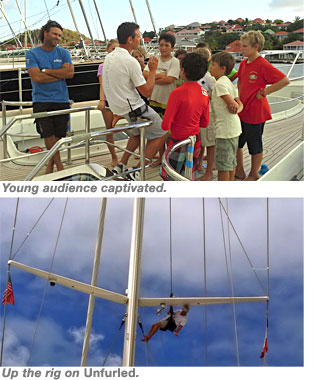 Photo of youngsters at St Barths Bucket regatta.