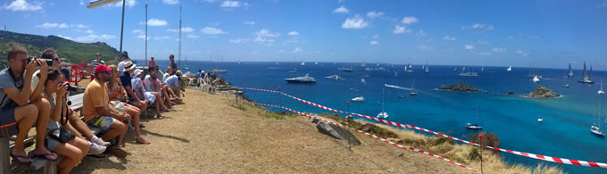 Crowds watch racing at 2015 St Barths Bucket
