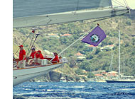Photo of yacht crew sailing